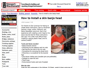How to install a skin banjo head